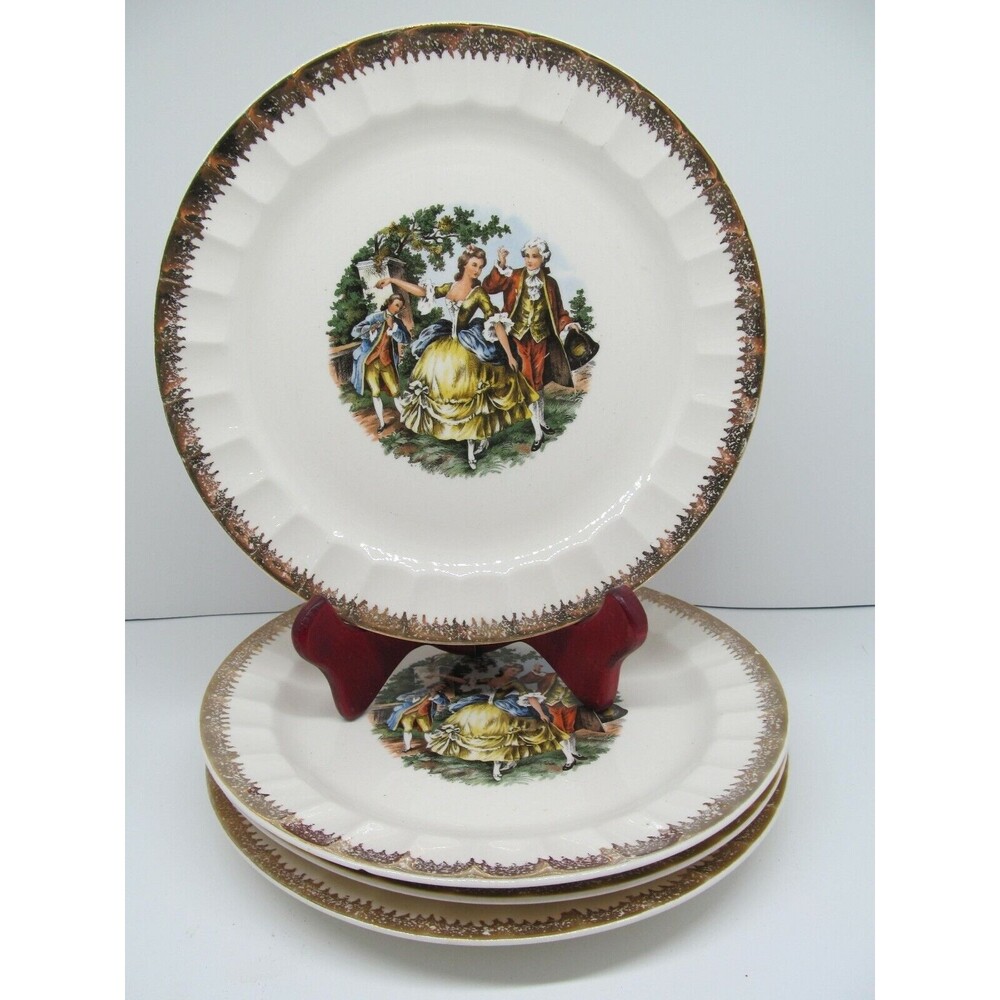 Cronin China Company Dinner Plates 9 1/4"   Bundle of 4 Read Description